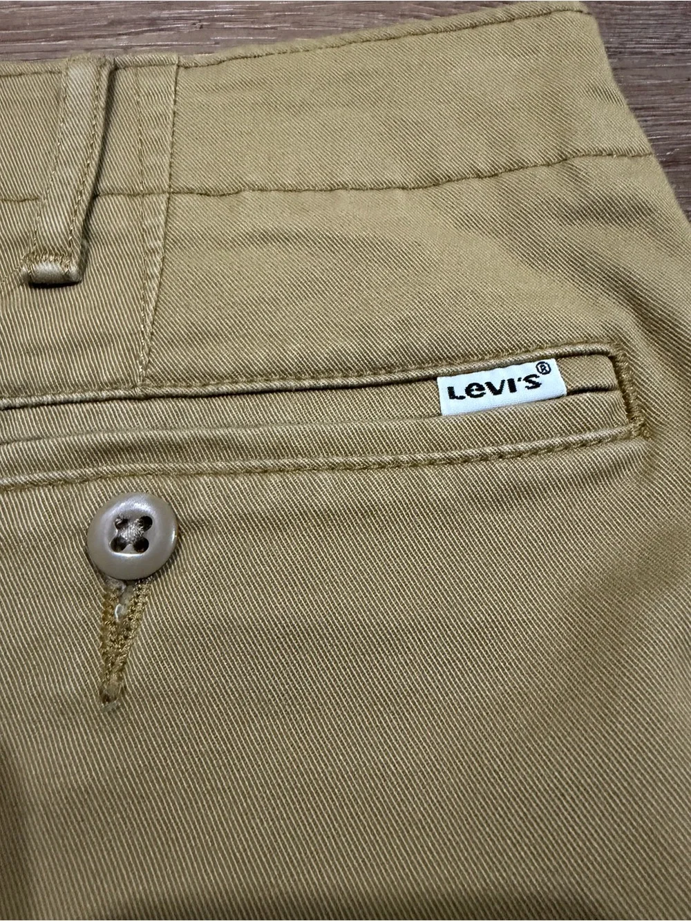 Levi’s Regular Taper Chino Pants Men’s 38x28 British Khaki Stretch